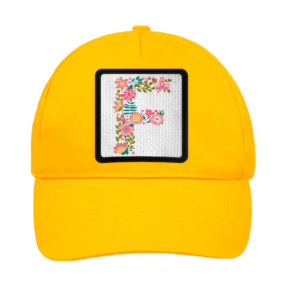 Gorra infantil con parche Letra F