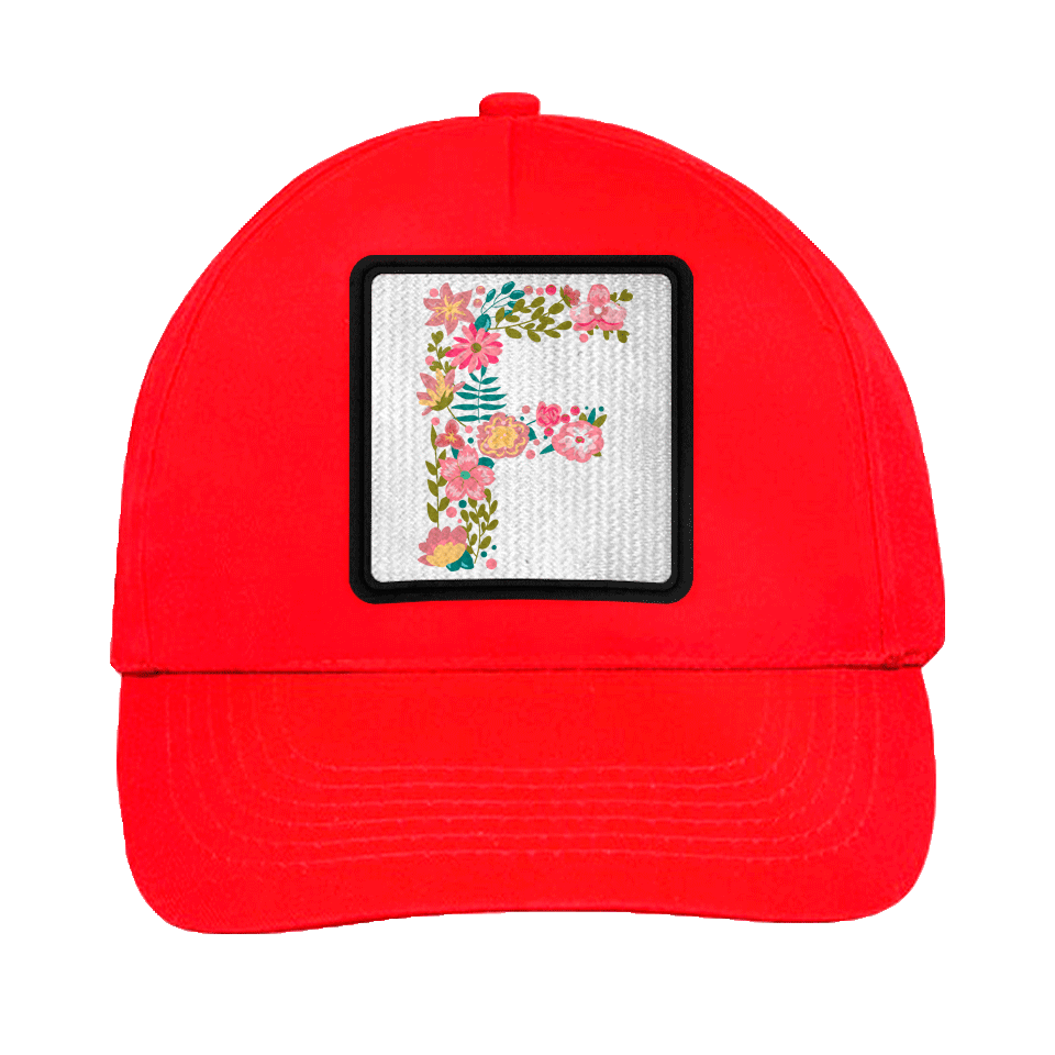 Gorra infantil con parche Letra F