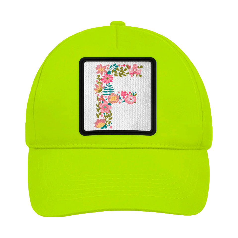 Gorra infantil con parche Letra F