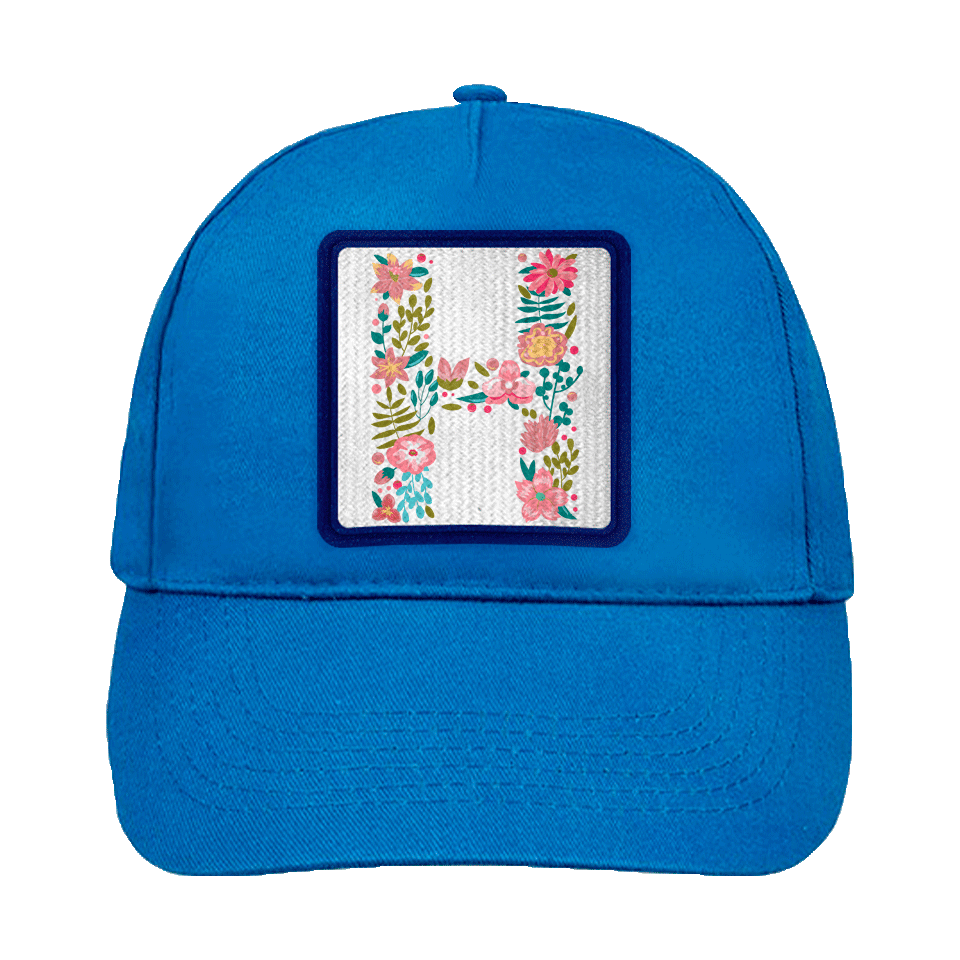 Gorra infantil con parche Letra H