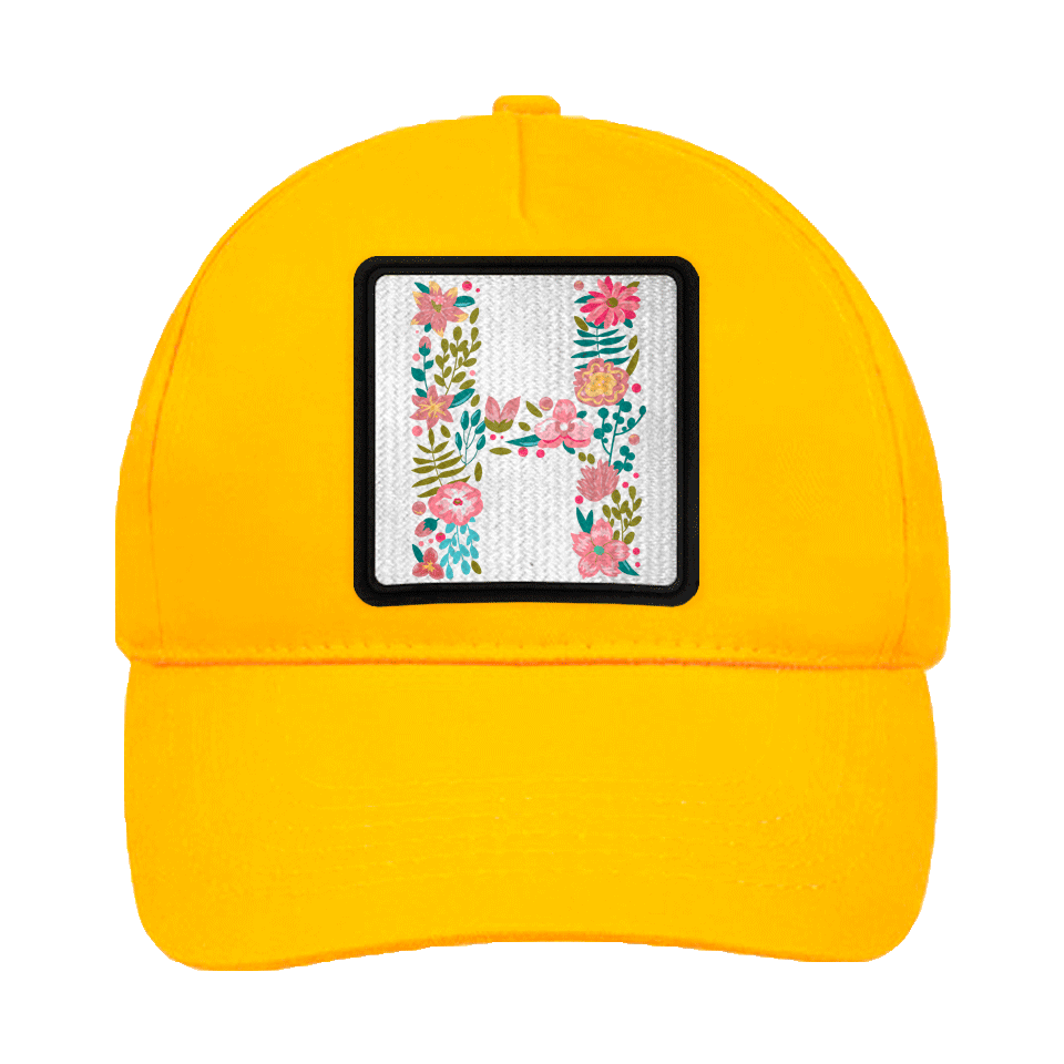Gorra infantil con parche Letra H