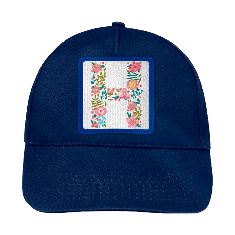 Gorra infantil con parche Letra H