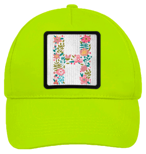Gorra infantil con parche Letra H