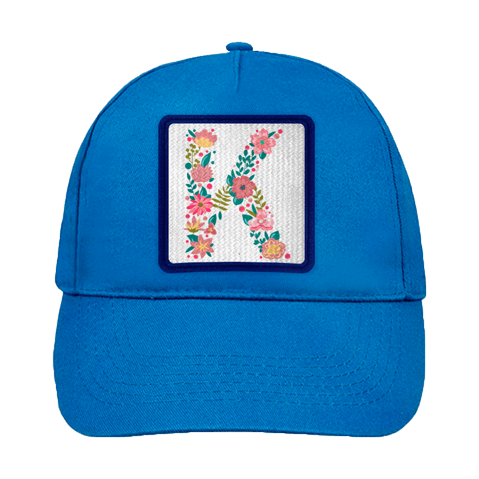 Gorra infantil con parche Letra K
