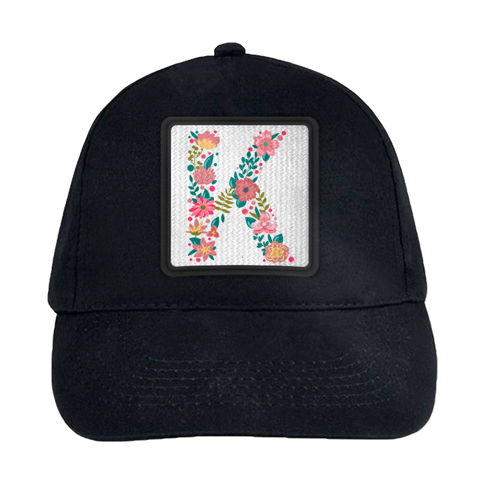 Gorra infantil con parche Letra K