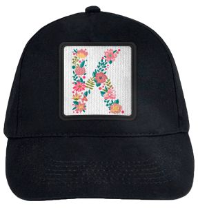 Gorra infantil con parche Letra K