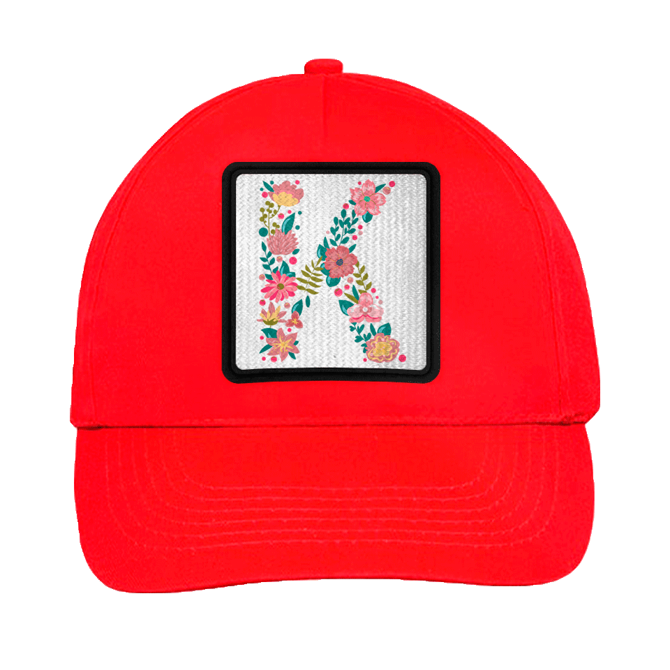 Gorra infantil con parche Letra K