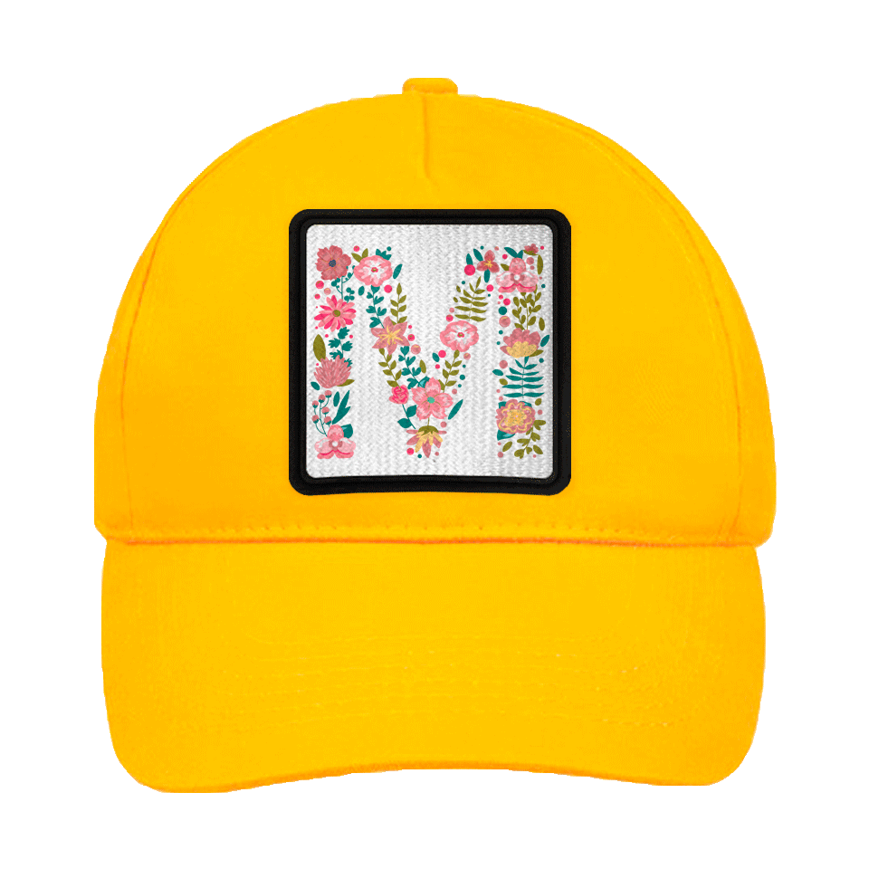 Gorra infantil con parche Letra M