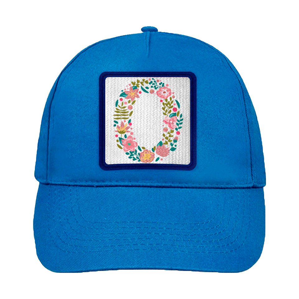Gorra infantil con parche Letra O