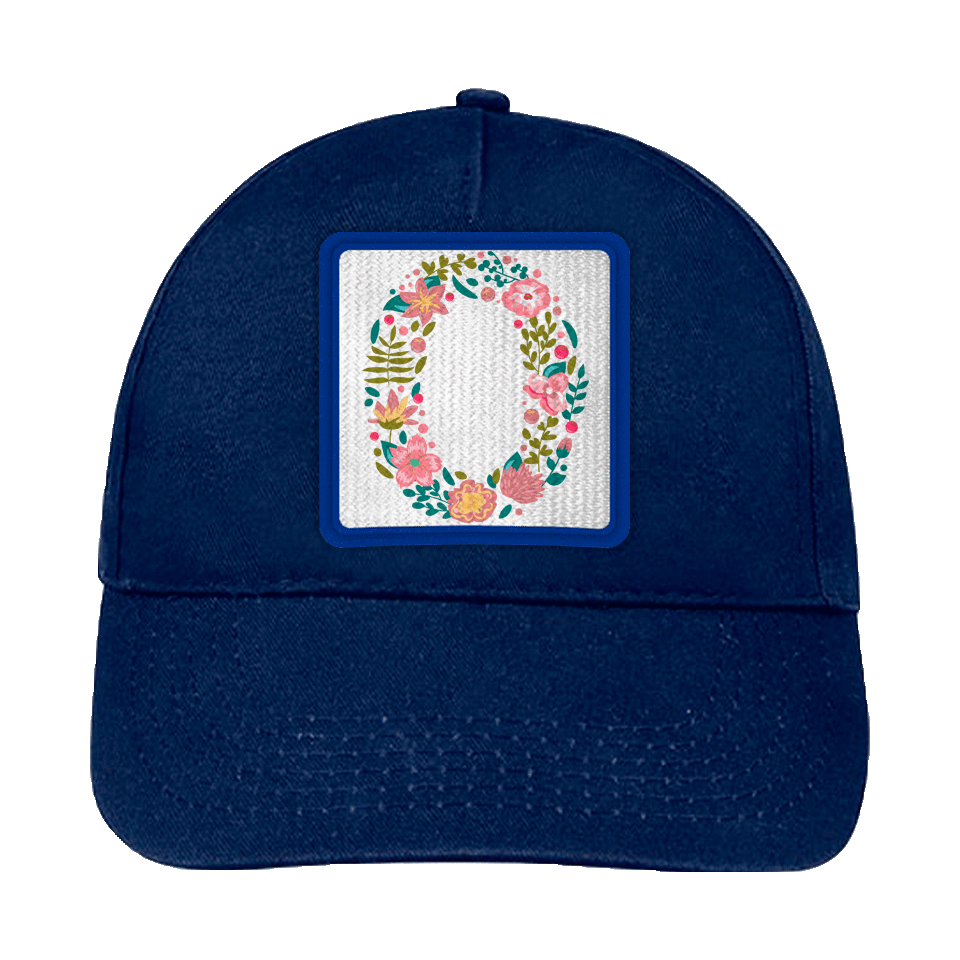 Gorra infantil con parche Letra O