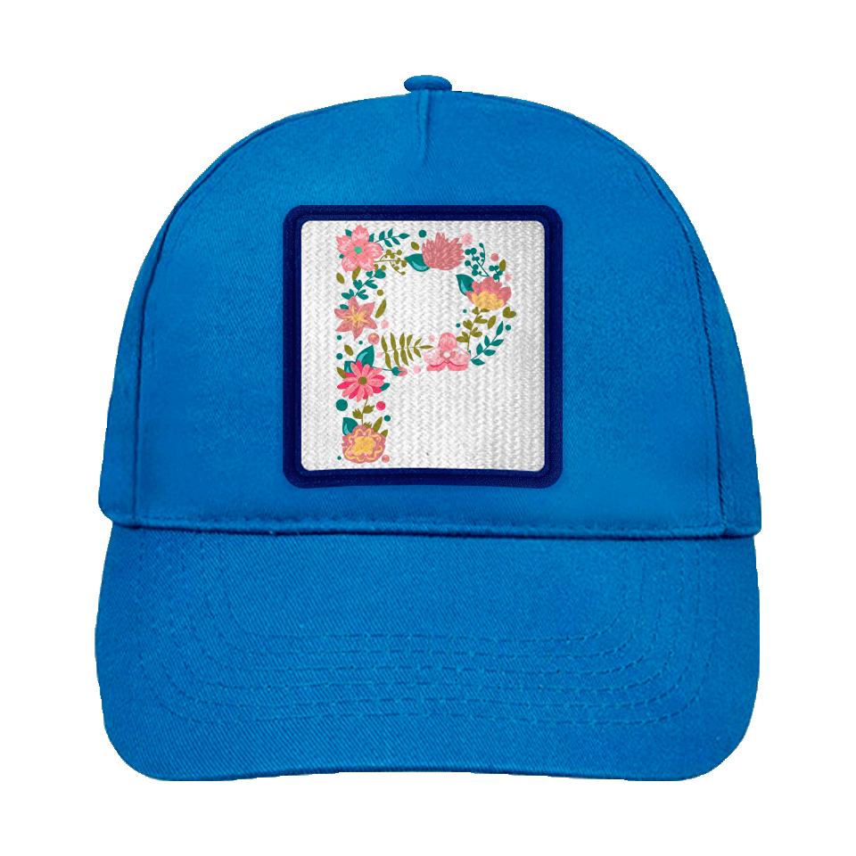 Gorra infantil con parche Letra P