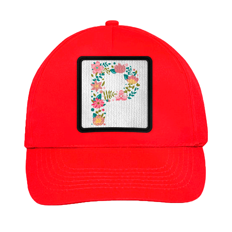 Gorra infantil con parche Letra P