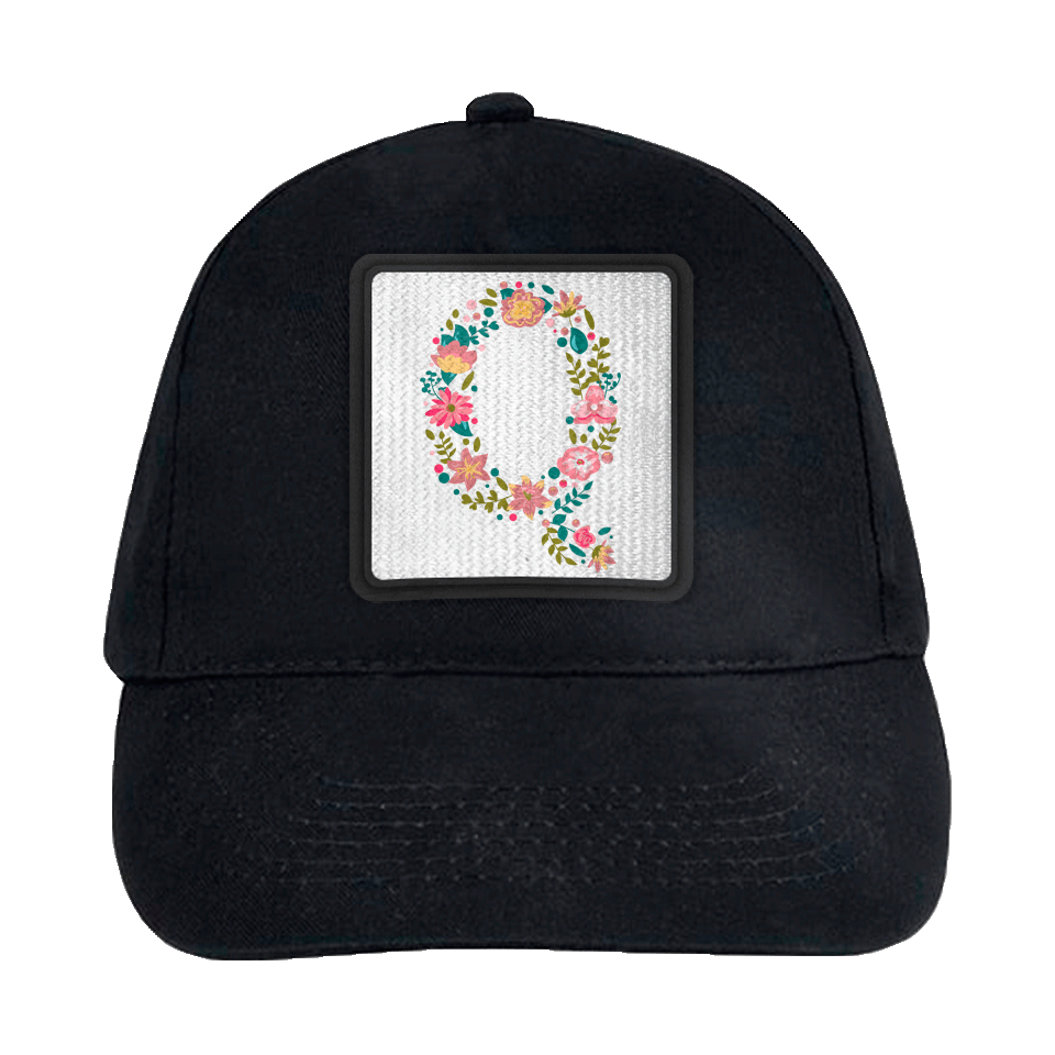 Gorra infantil con parche Letra Q