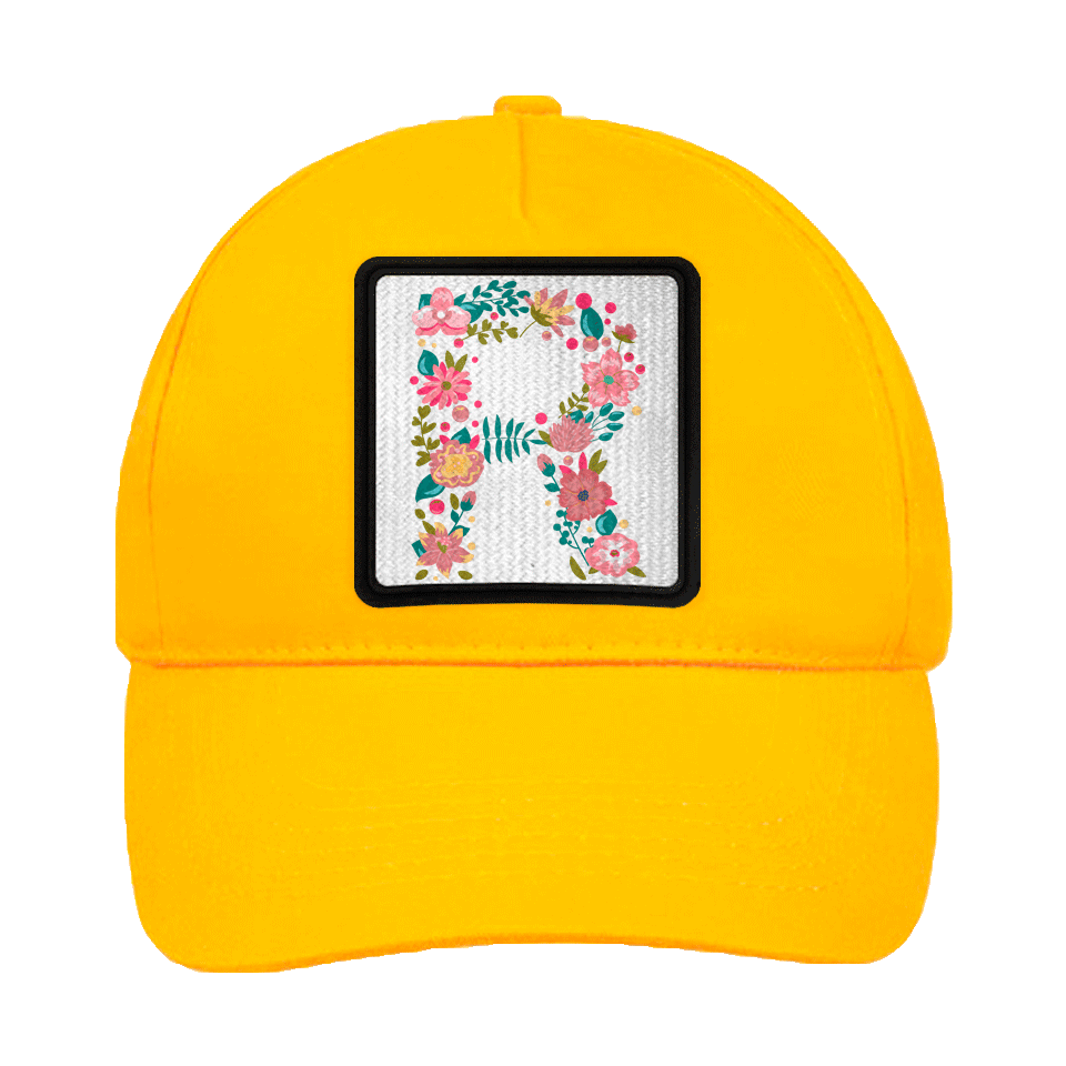 Gorra infantil con parche Letra R