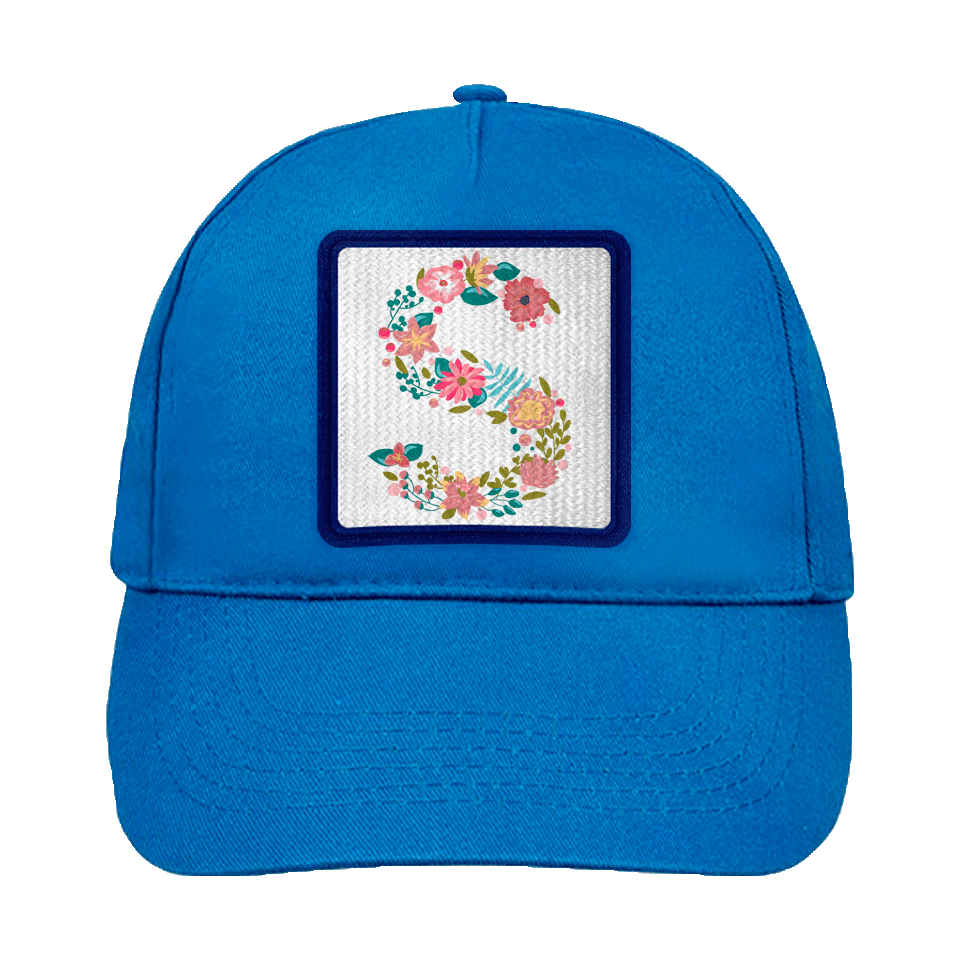 Gorra infantil con parche Letra S