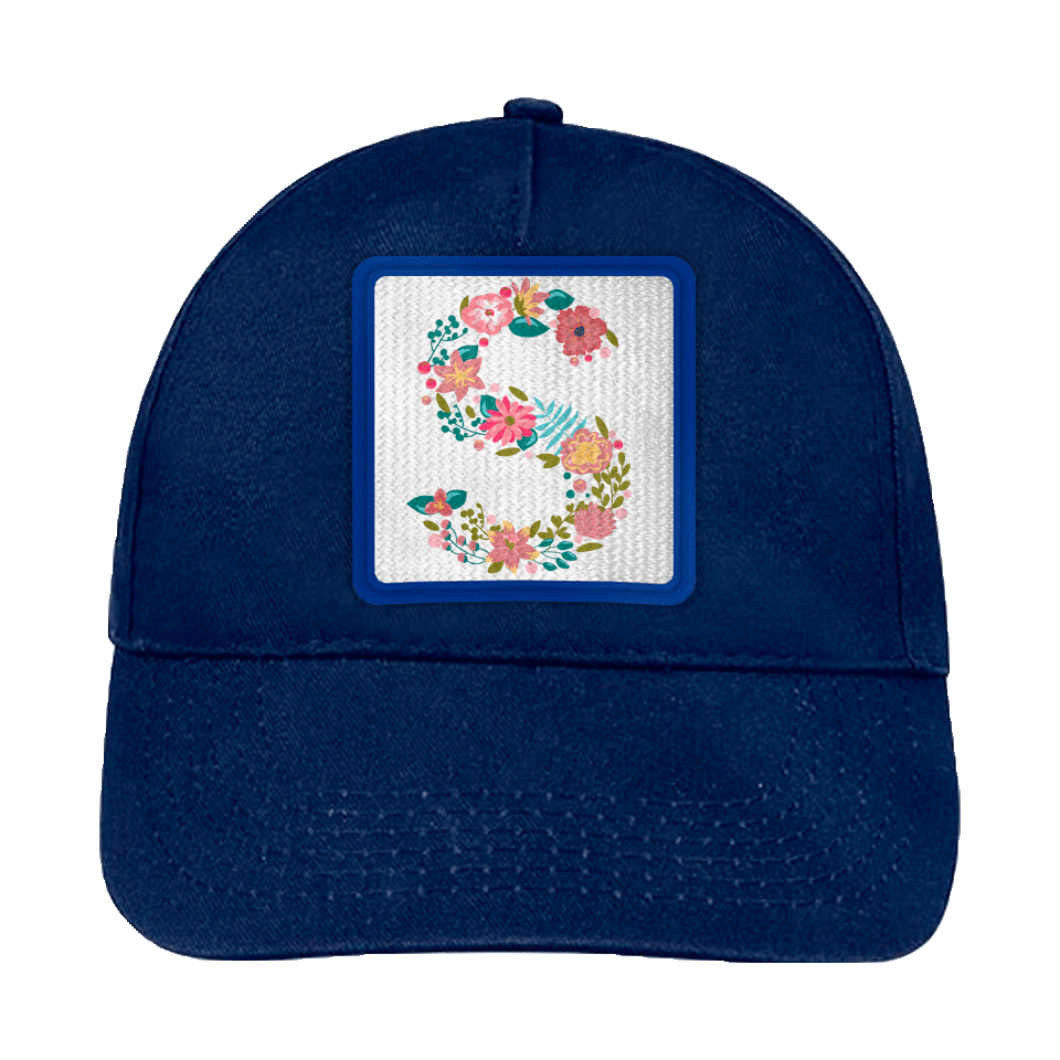 Gorra infantil con parche Letra S