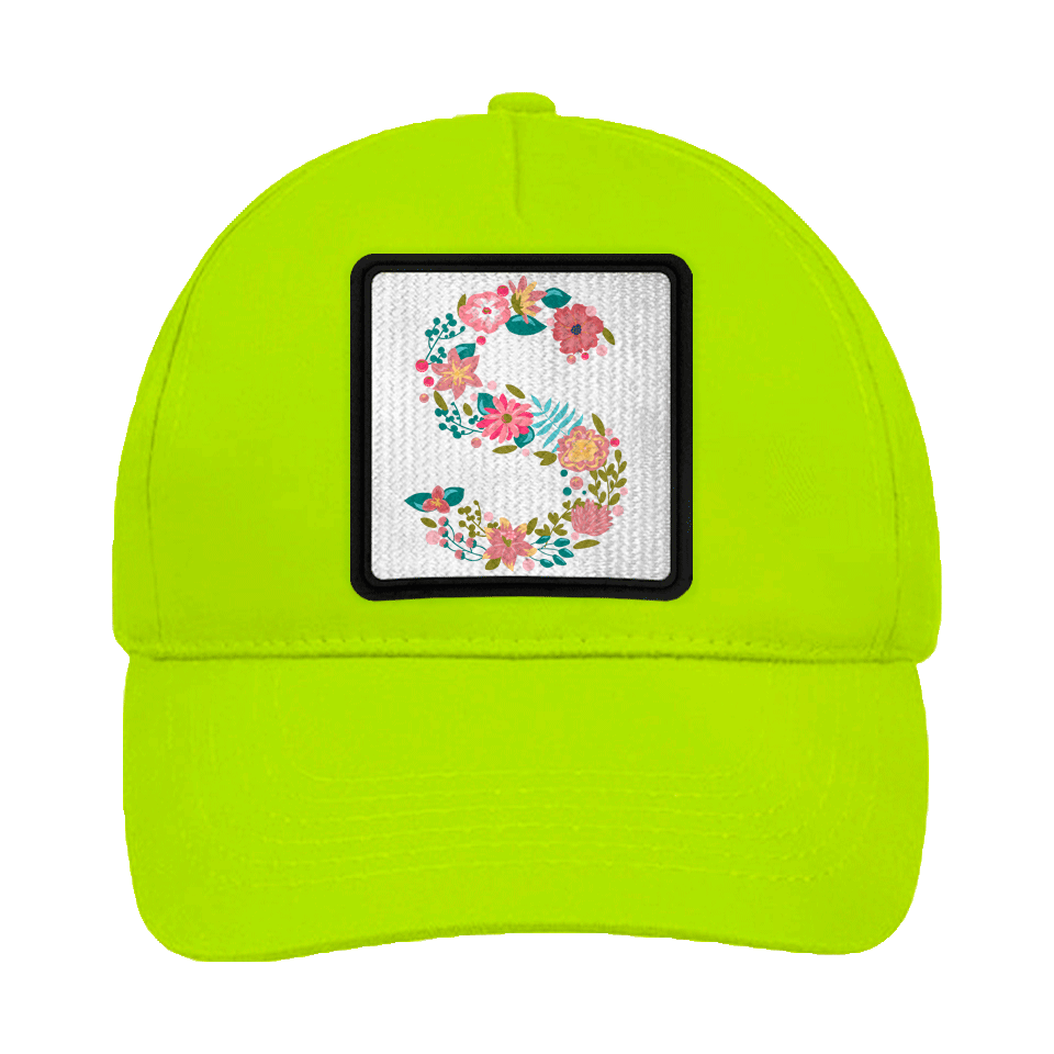 Gorra infantil con parche Letra S