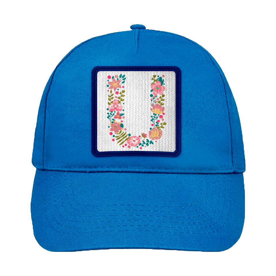 Gorra infantil con parche Letra U