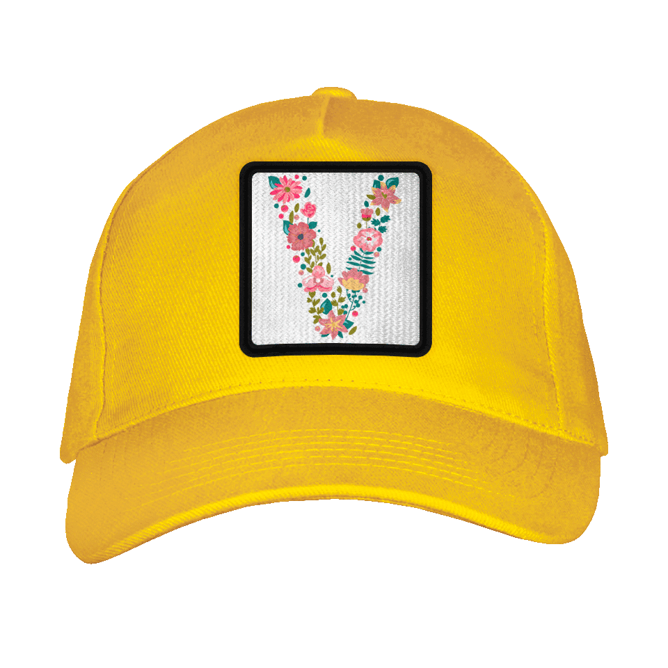 Gorra adulto con parche Letra V