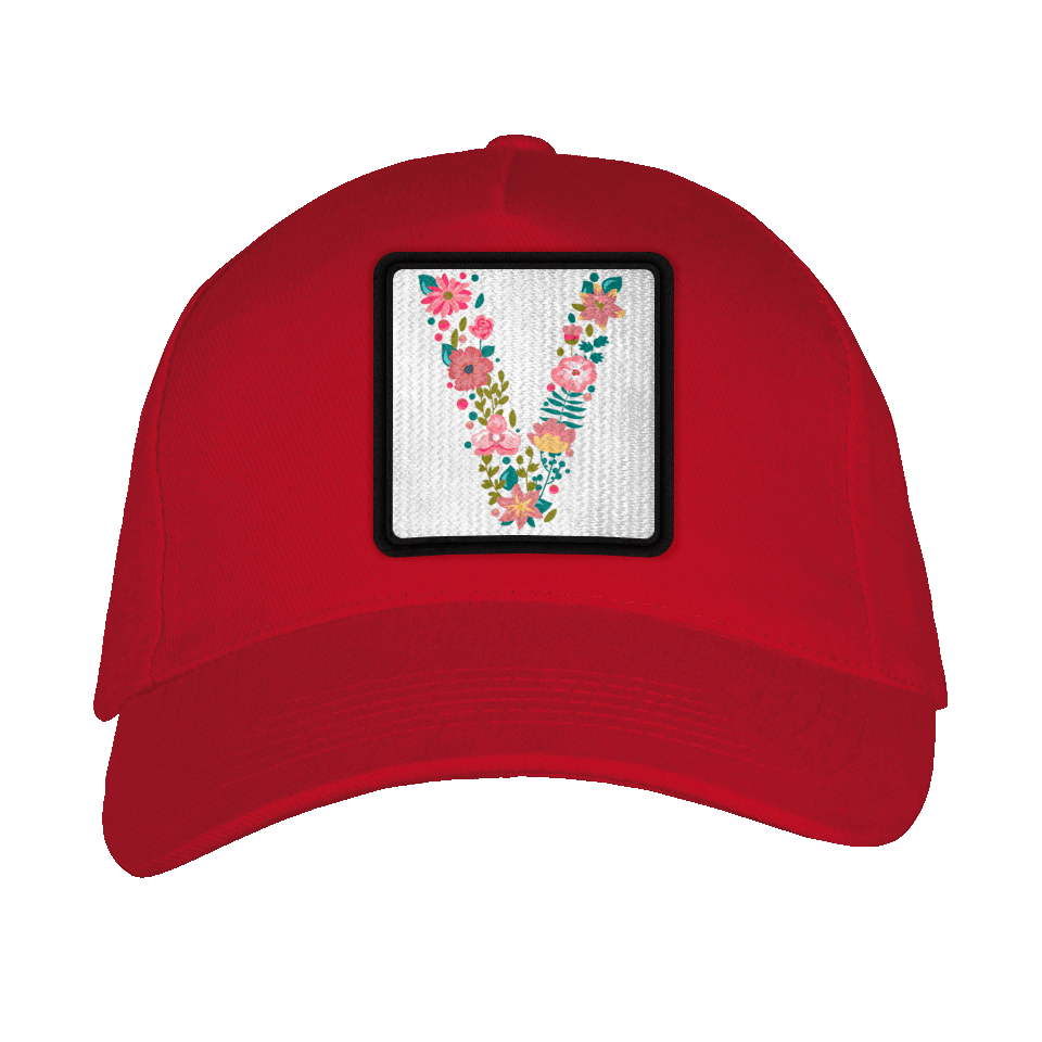 Gorra adulto con parche Letra V