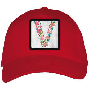 Gorra adulto con parche Letra V