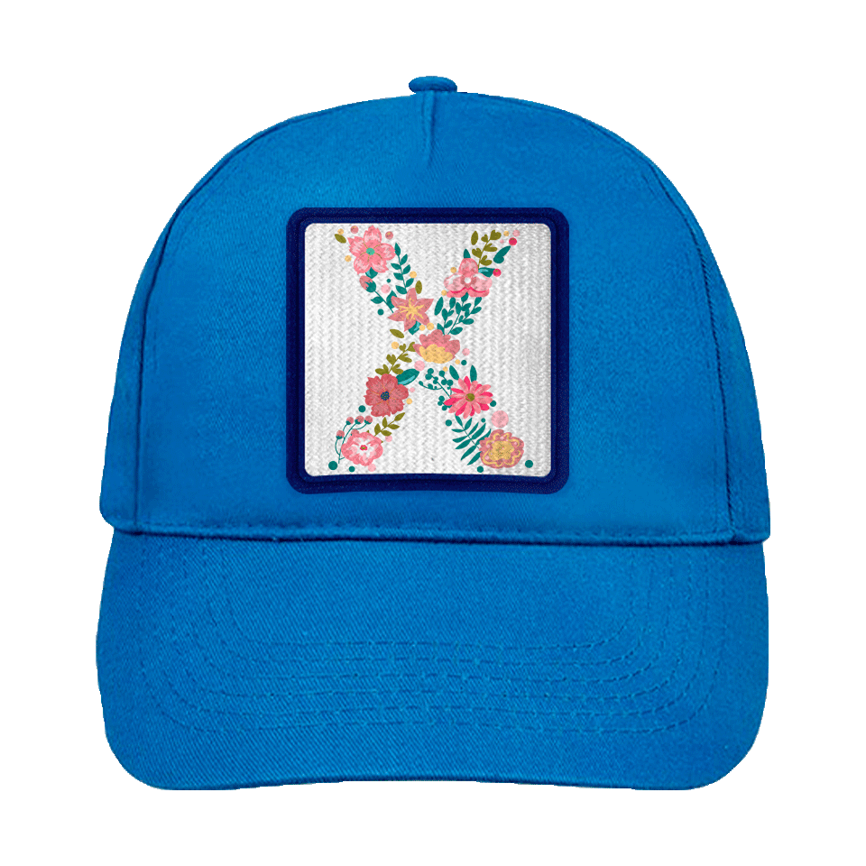 Gorra infantil con parche Letra X