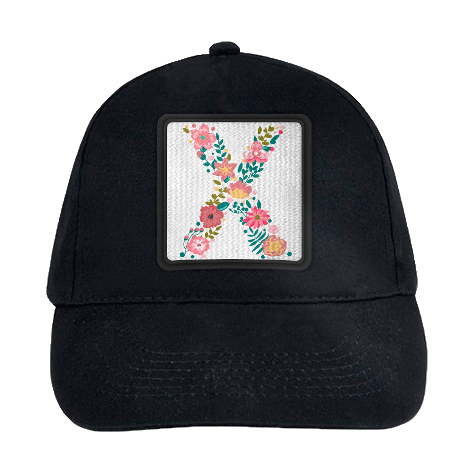Gorra infantil con parche Letra X