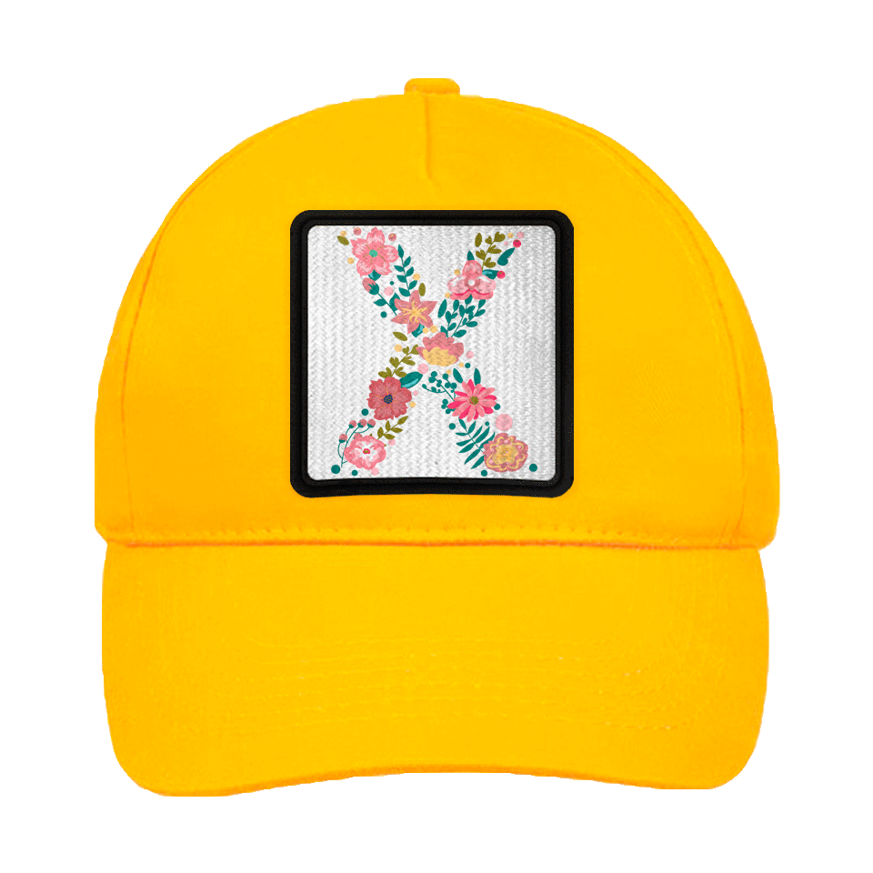 Gorra infantil con parche Letra X