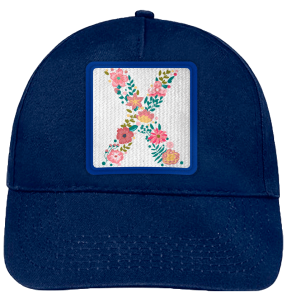 Gorra infantil con parche Letra X
