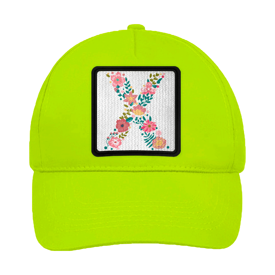Gorra infantil con parche Letra X