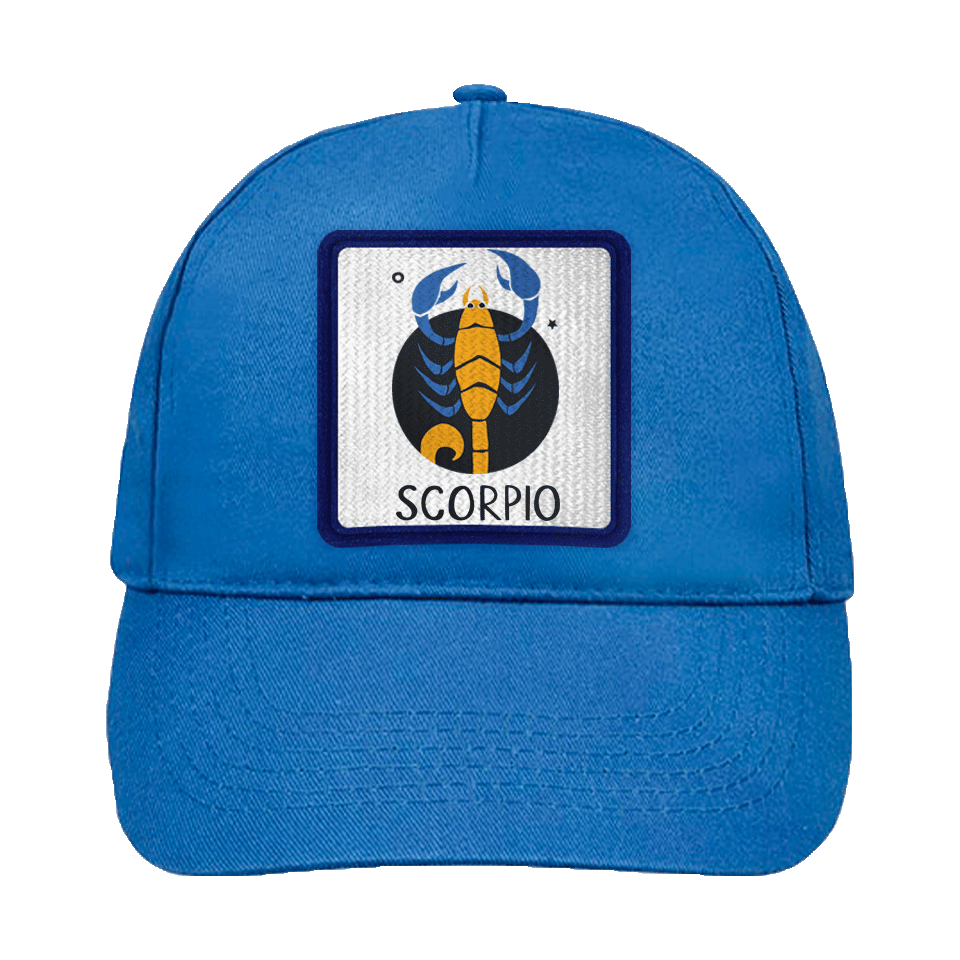 Gorra infantil con parche Escorpio