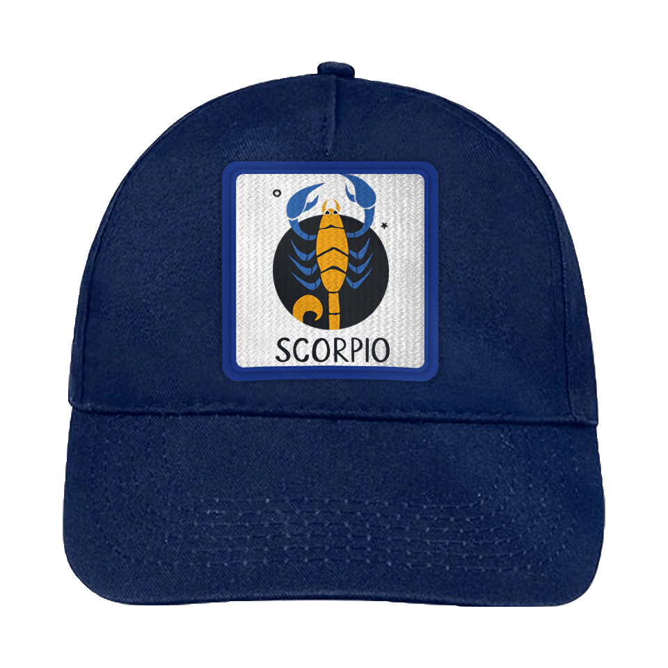 Gorra infantil con parche Escorpio