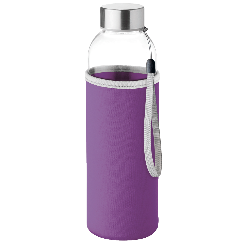 Botella de cristal con funda 200 ml personalizada