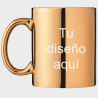 Taza con acabado metálico personalizada