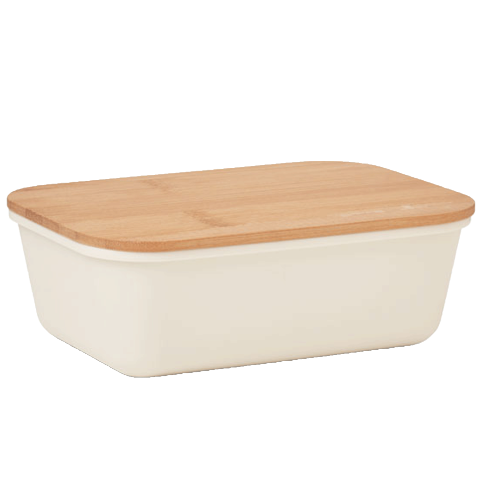 Fiambrera con tapa de bambú personalizada