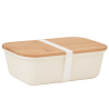 Fiambrera con tapa de bambú personalizada