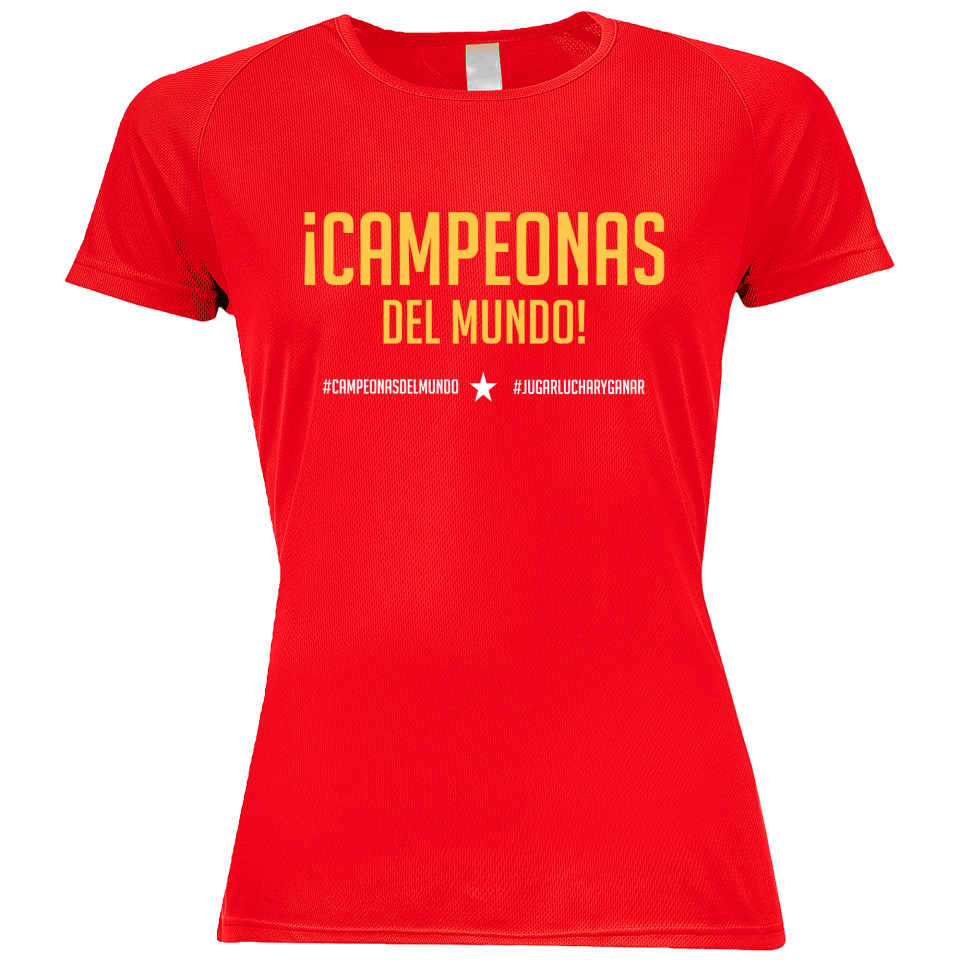 Camiseta poliéster mujer Campeonas Del Mundo