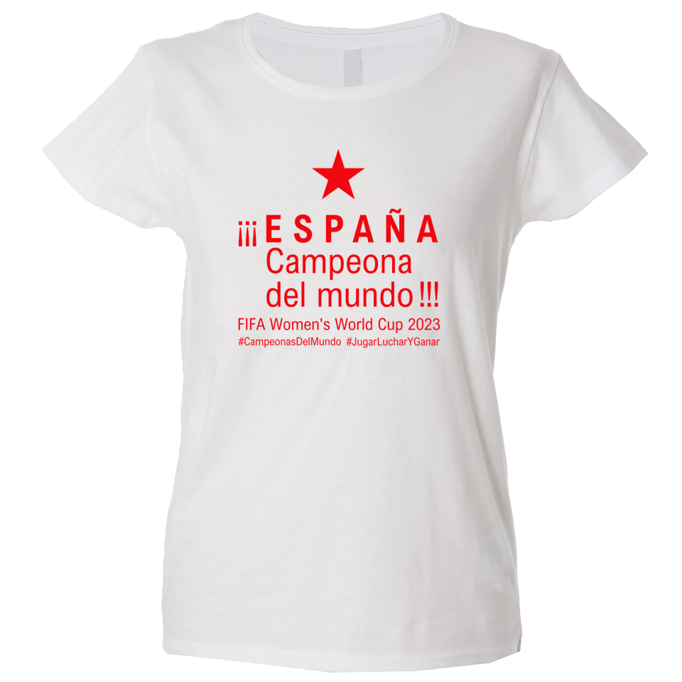 Camiseta algodón mujer España Campeona Del Mundo