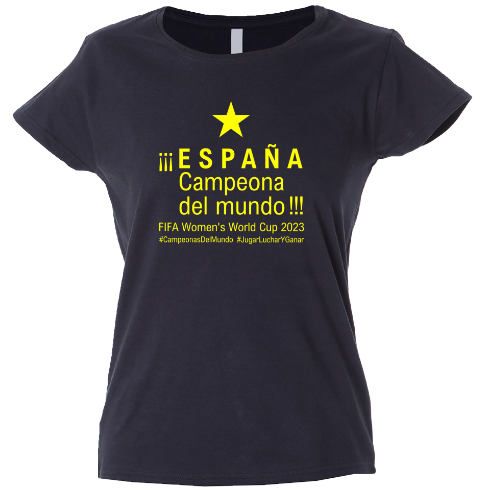 Camiseta algodón mujer España Campeona Del Mundo