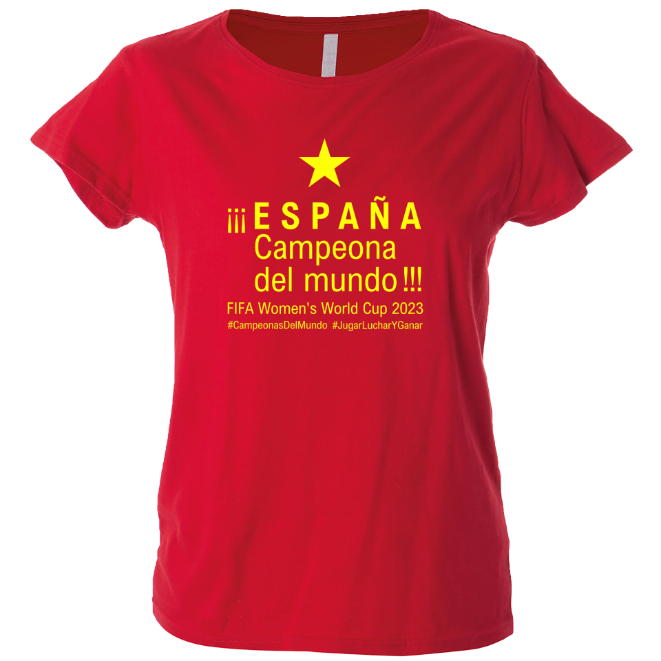 Camiseta algodón mujer España Campeona Del Mundo