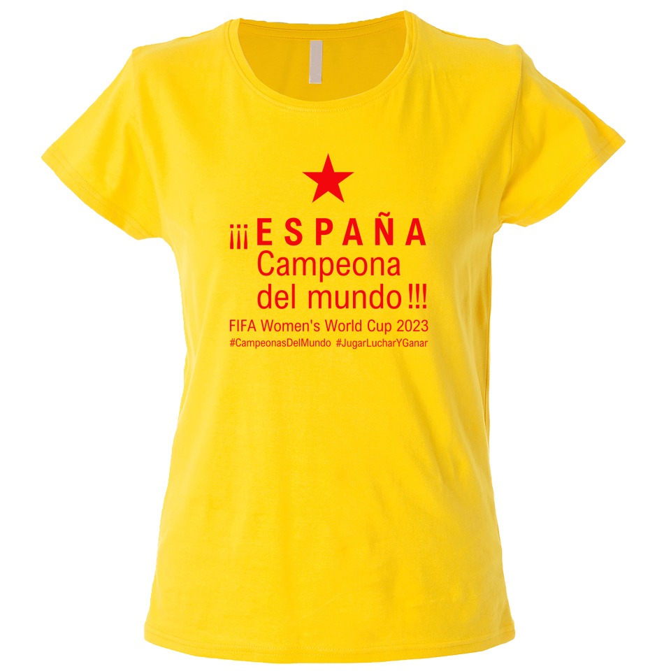 Camiseta algodón mujer España Campeona Del Mundo