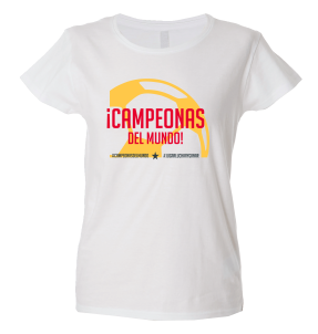 Camiseta algodón mujer Balón Campeonas del Mundo