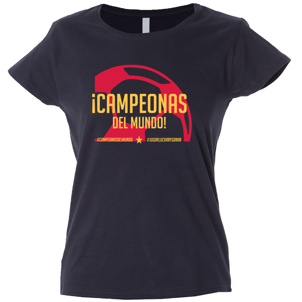 Camiseta algodón mujer Balón Campeonas del Mundo