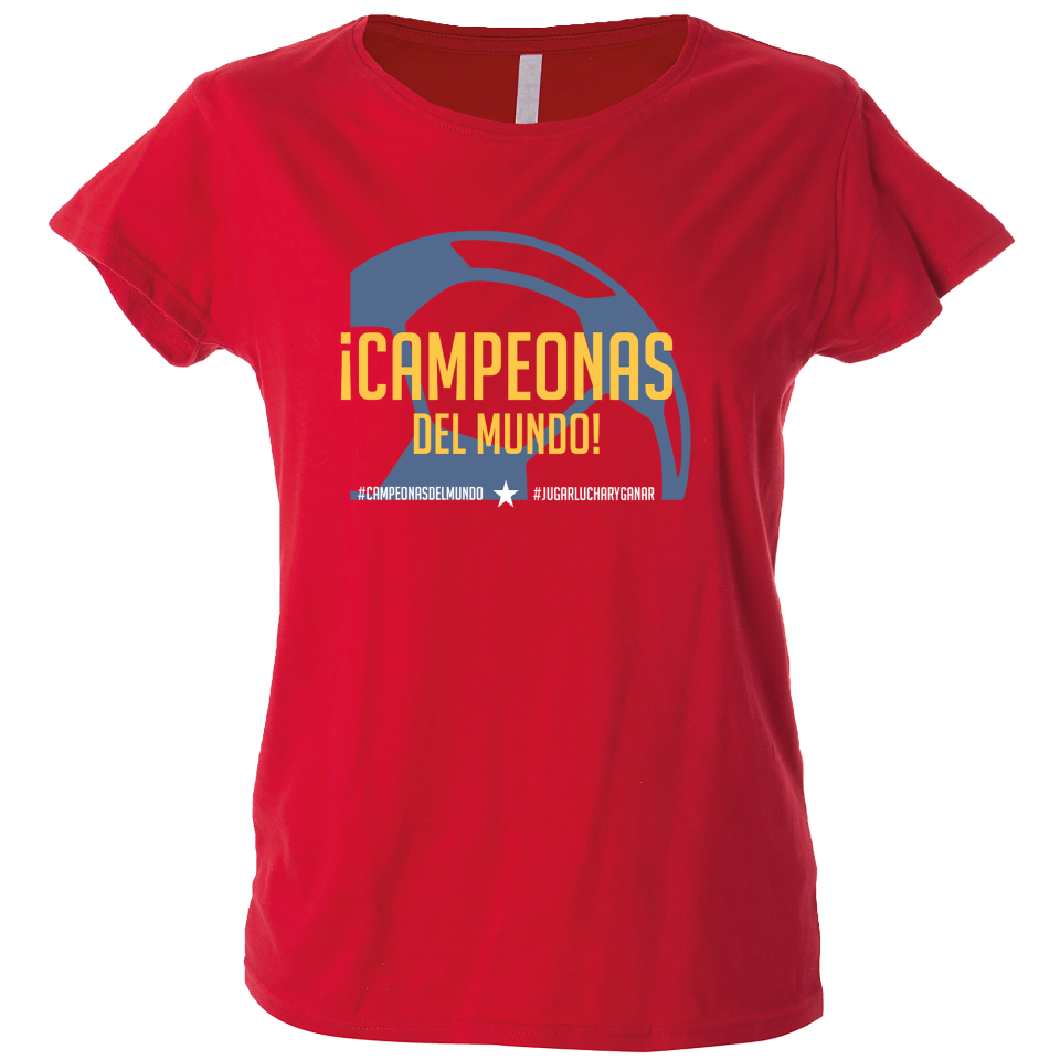 Camiseta algodón mujer Balón Campeonas del Mundo