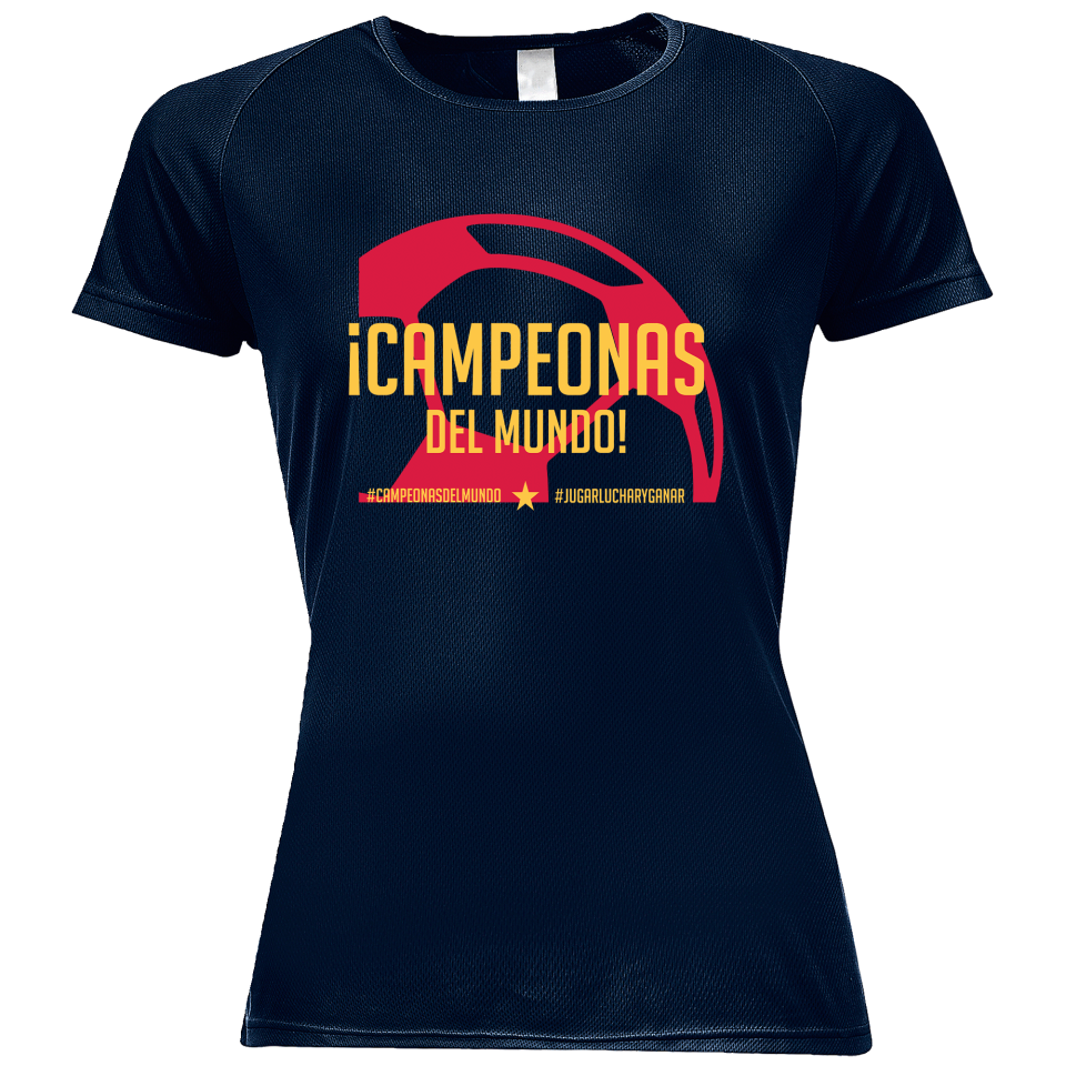 Camiseta poliéster mujer Balón Campeonas del Mundo