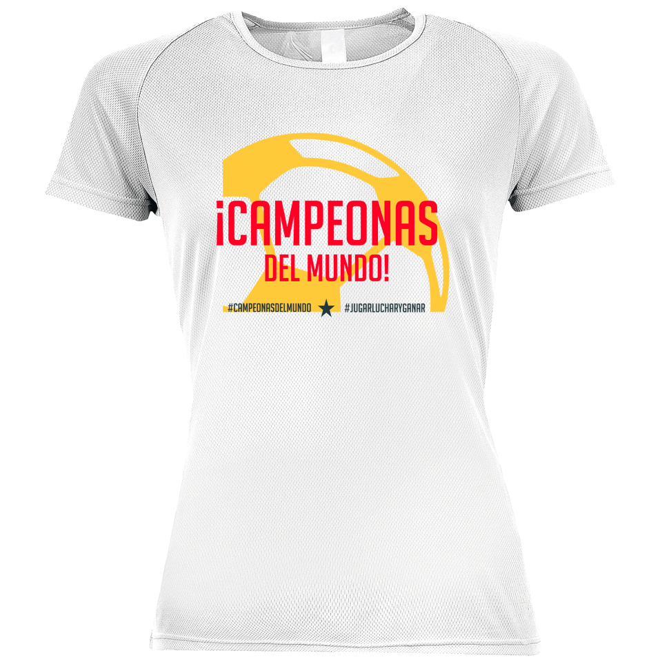 Camiseta poliéster mujer Balón Campeonas del Mundo
