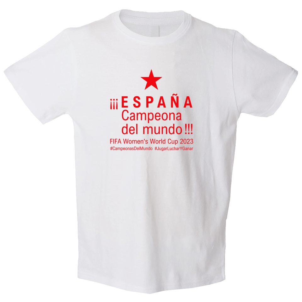 Camiseta algodón infantil España Campeona Del Mundo