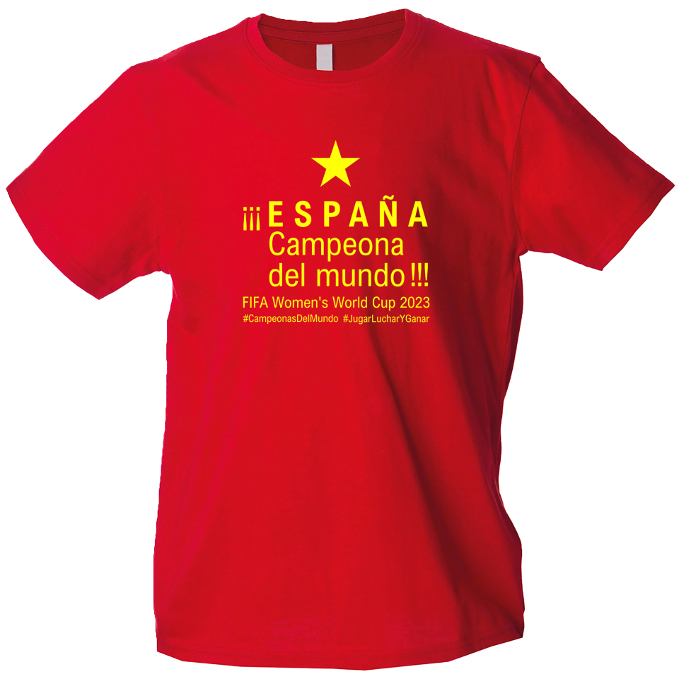 Camiseta algodón infantil España Campeona Del Mundo