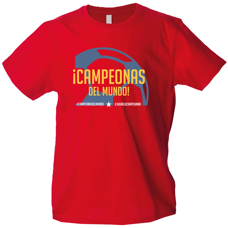 Camiseta algodón infantil Balón Campeonas del Mundo