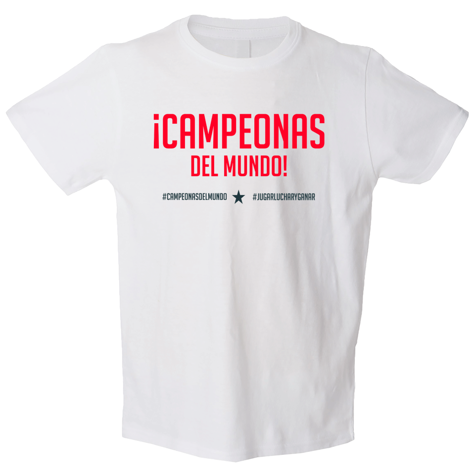 Camiseta algodón infantil Campeonas Del Mundo